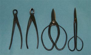 2 x Standard Quality Bonsai Scissors & 2 x Small Cutters
